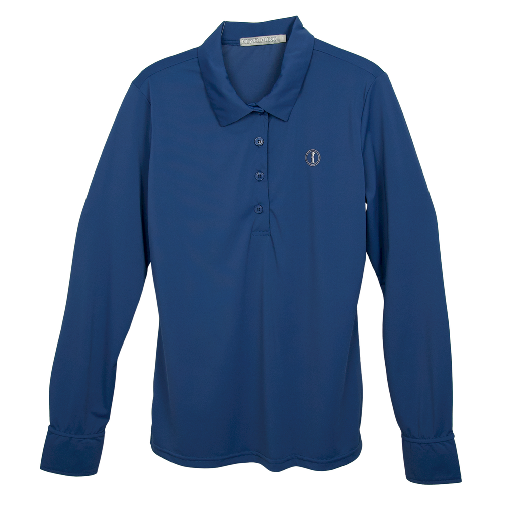 Polo Técnico de Manga Larga con protección solar, azul Midnight