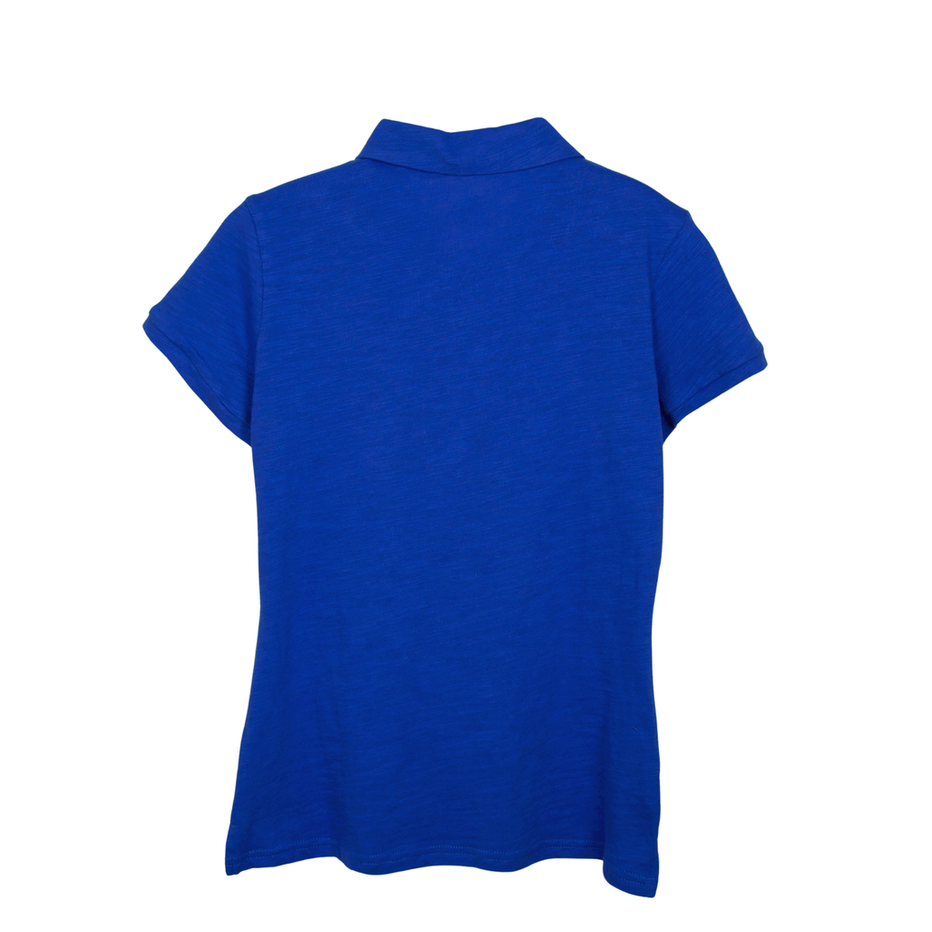 Polo de Algodón Manga Corta, azul Klein