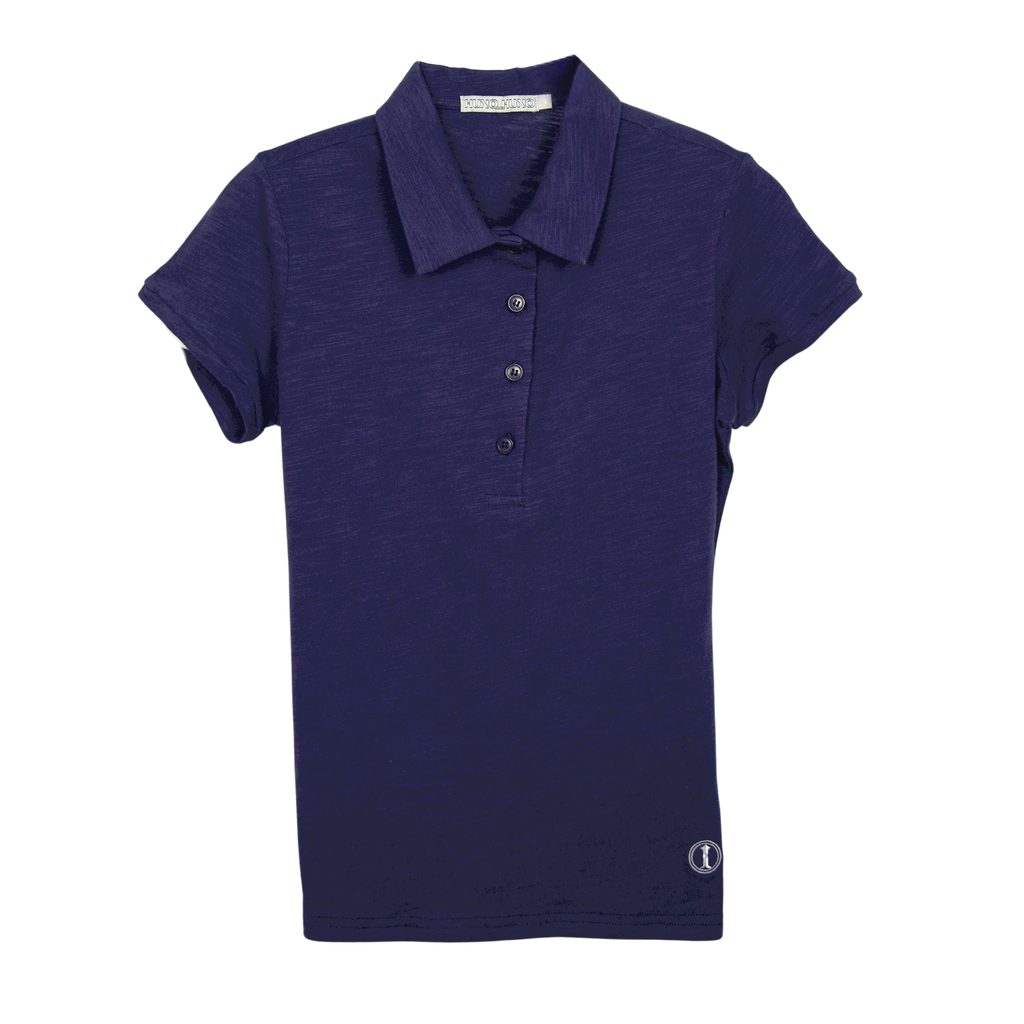 Polo de Algodón Manga Corta, azul Petróleo