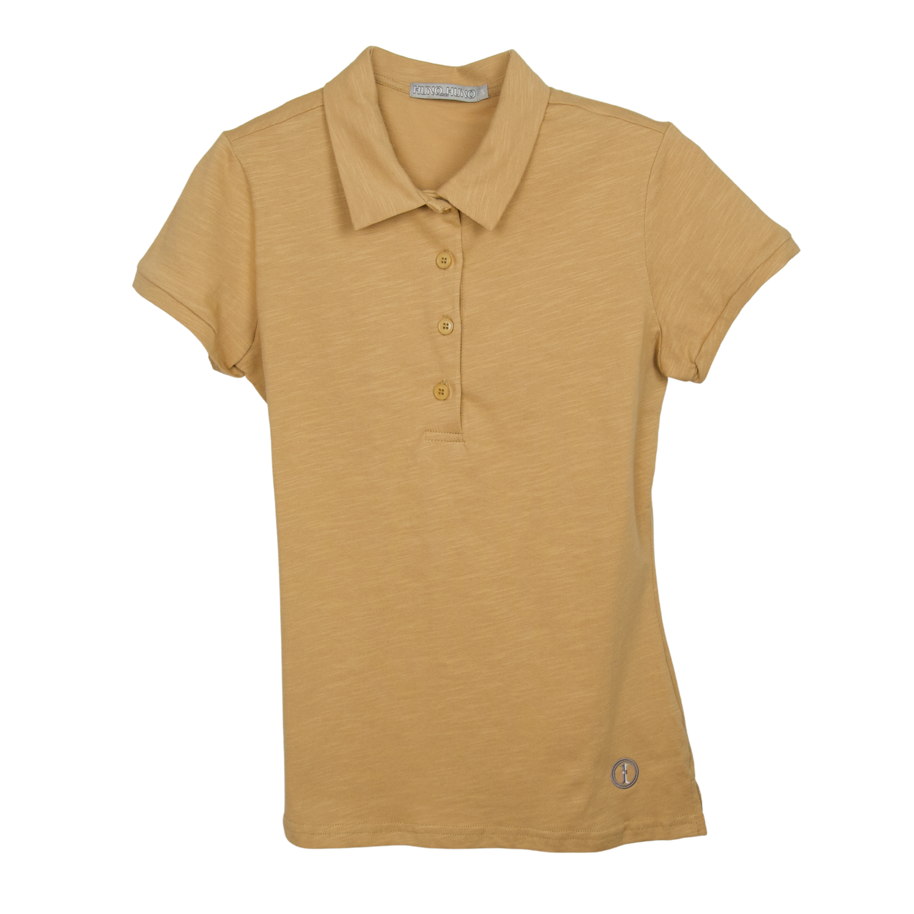 Polo de Algodón Manga Corta, tostado