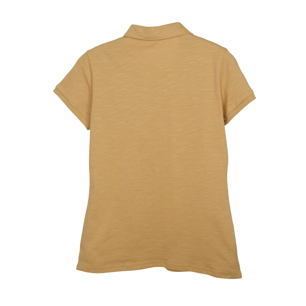 Polo de Algodón Manga Corta, tostado