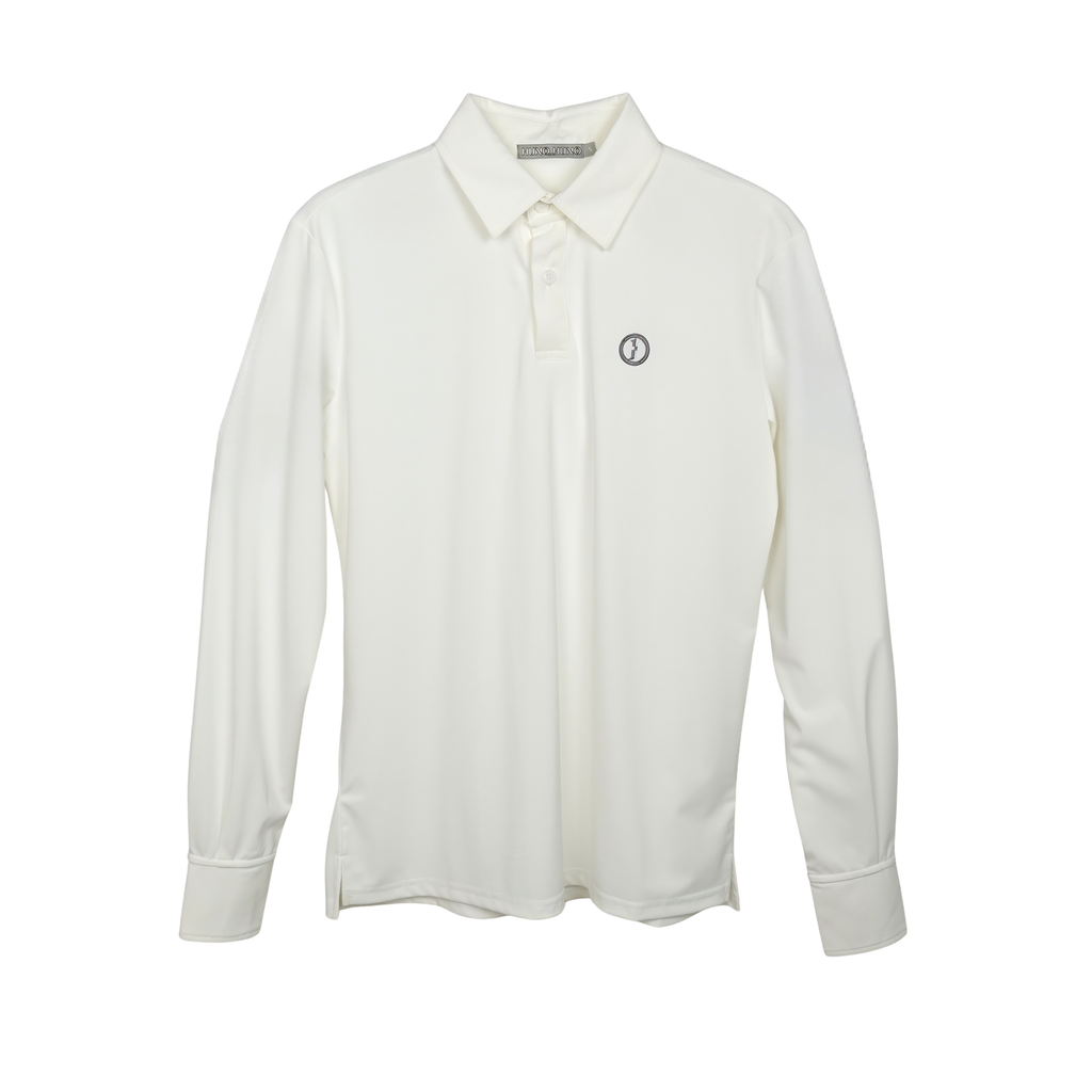 Polo Técnico de Manga Larga con protección solar, blanco