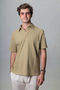 Polo de Piqué Manga Corta Verde Hoja