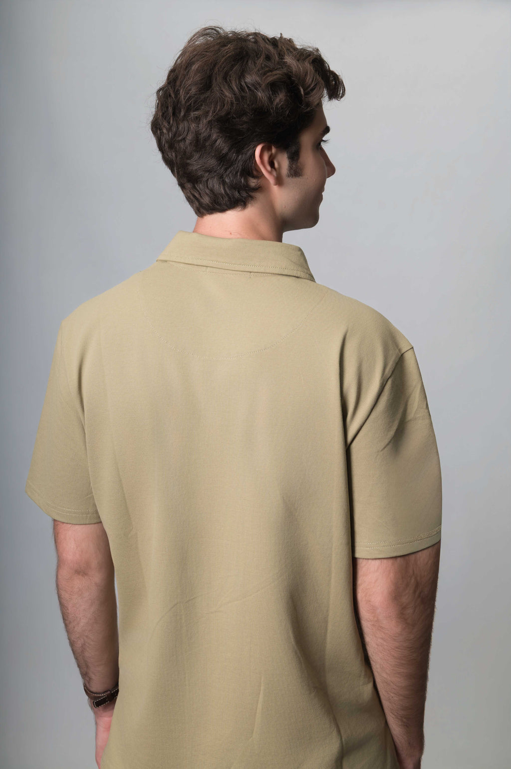 Polo de Piqué Manga Corta Verde Hoja