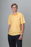 Polo Técnico de Piqué de Manga Corta Amarillo