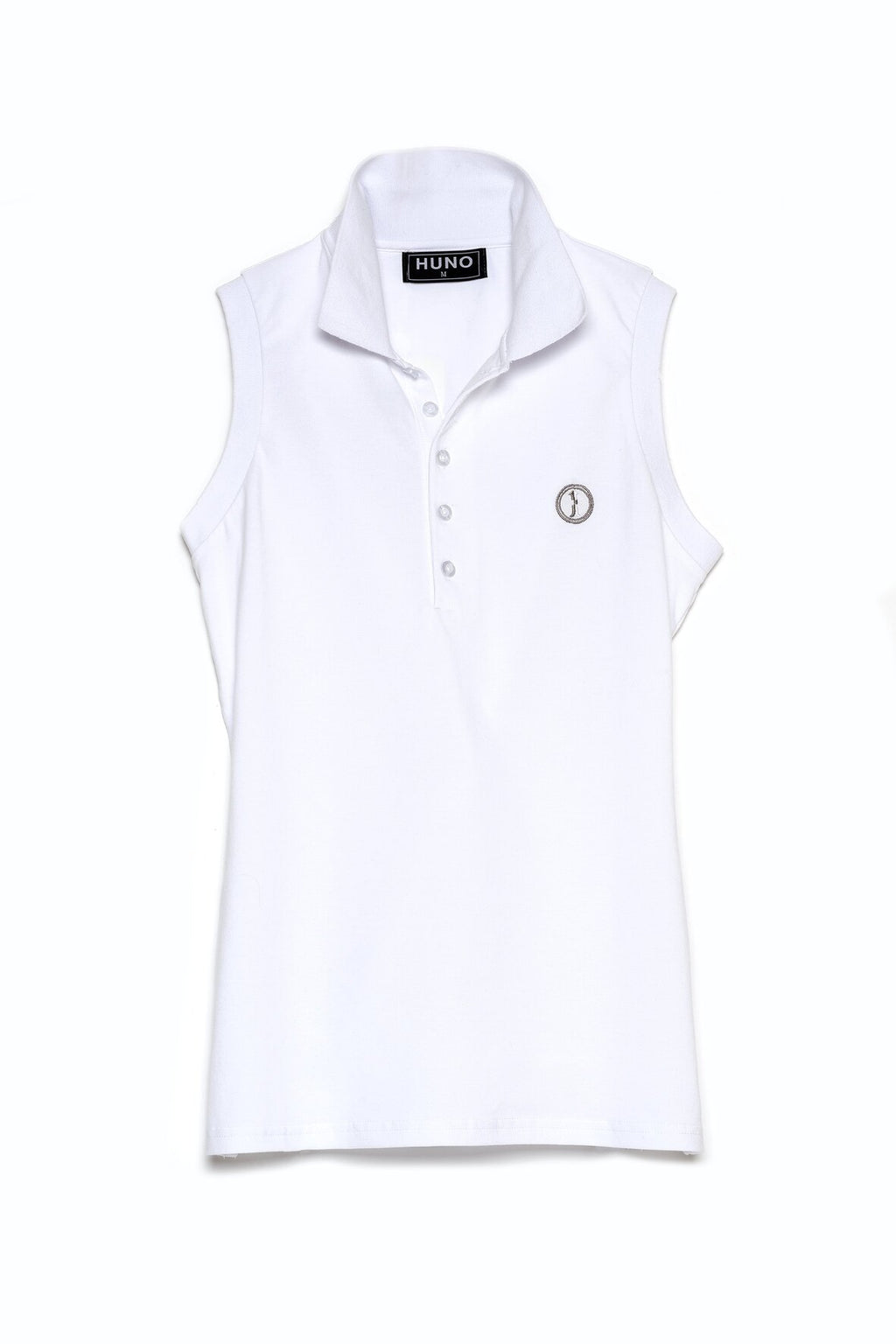 Polo de Piqué sin Mangas Blanco