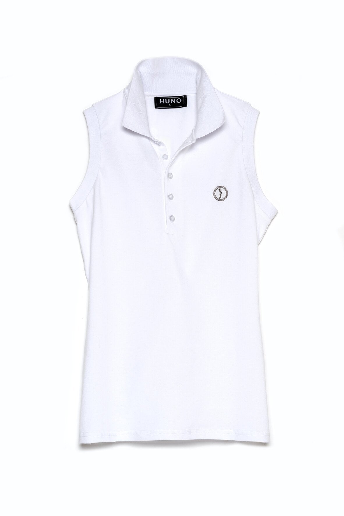 Polo de Piqué sin Mangas Blanco