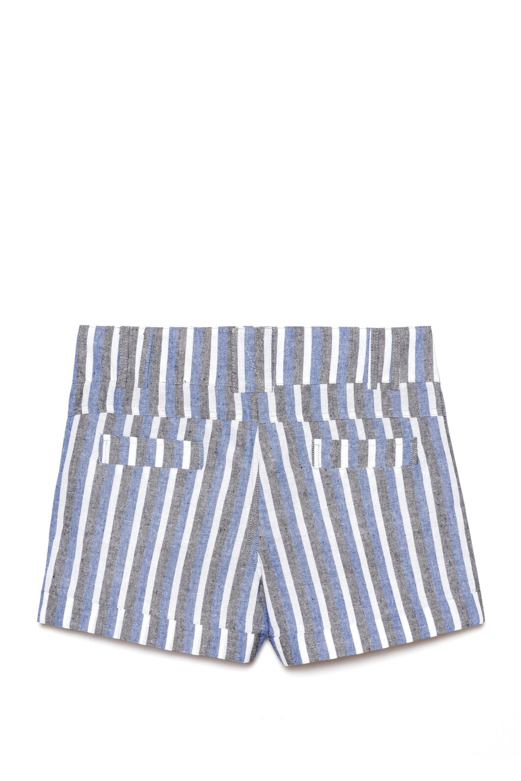 Short Birdie a Rayas Azul, Blanco y Gris