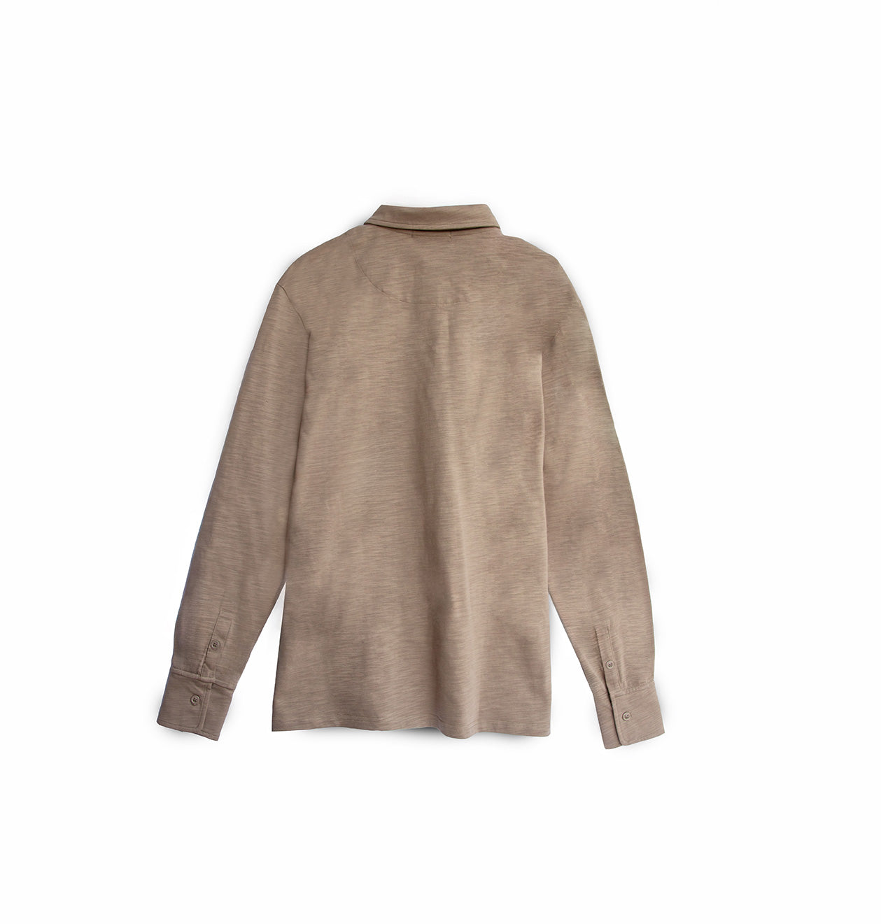 Polo de Algodón Manga Larga Arena Tostada