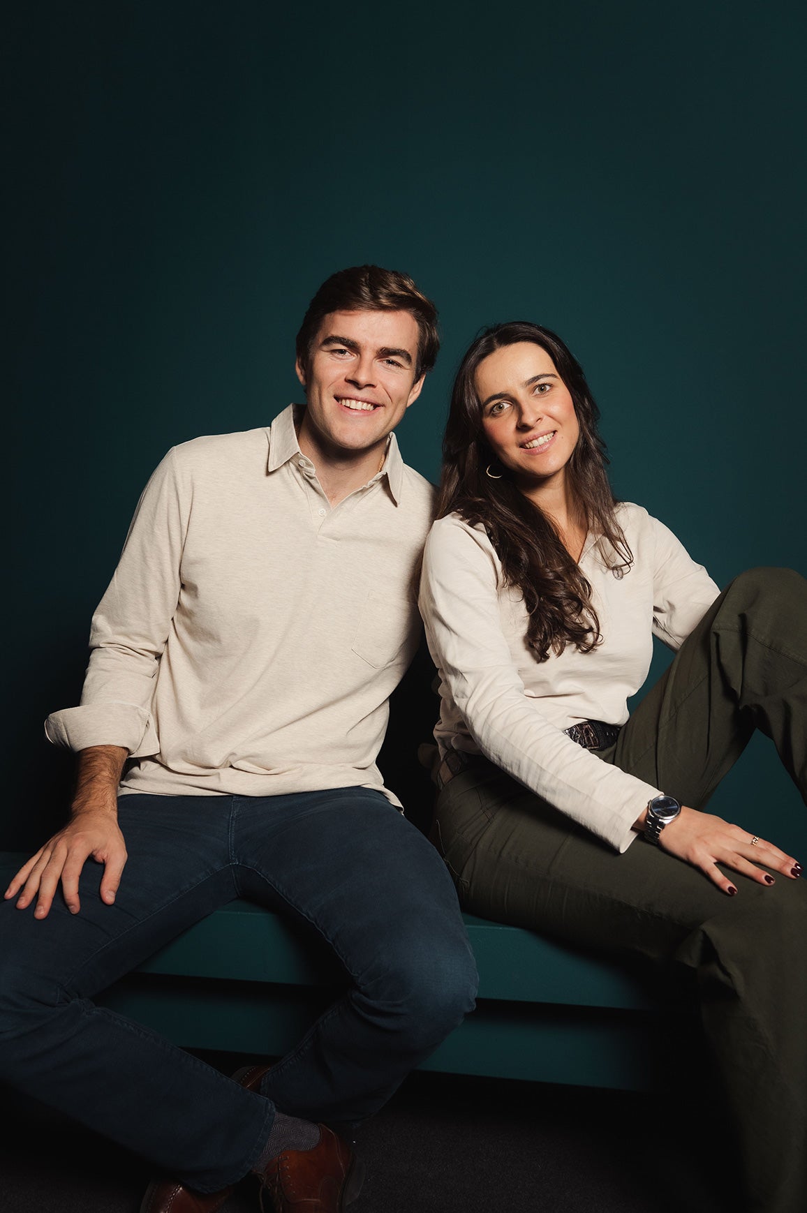 Polo de Algodón de Manga Larga Arena