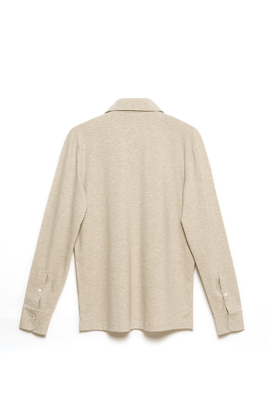 Polo de Algodón de Manga Larga Arena