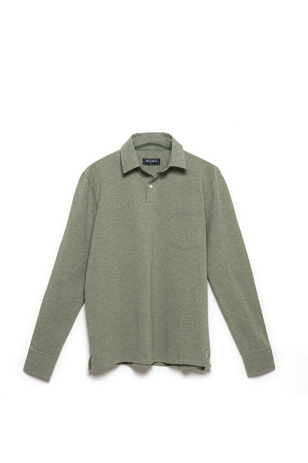 Polo de Algodón piqué de Manga Larga, verde menta