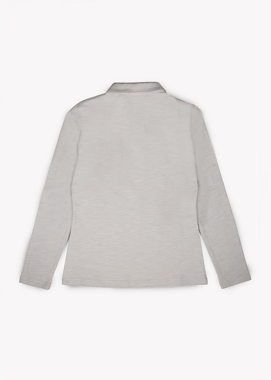 Polo de Algodón Manga Larga Arena