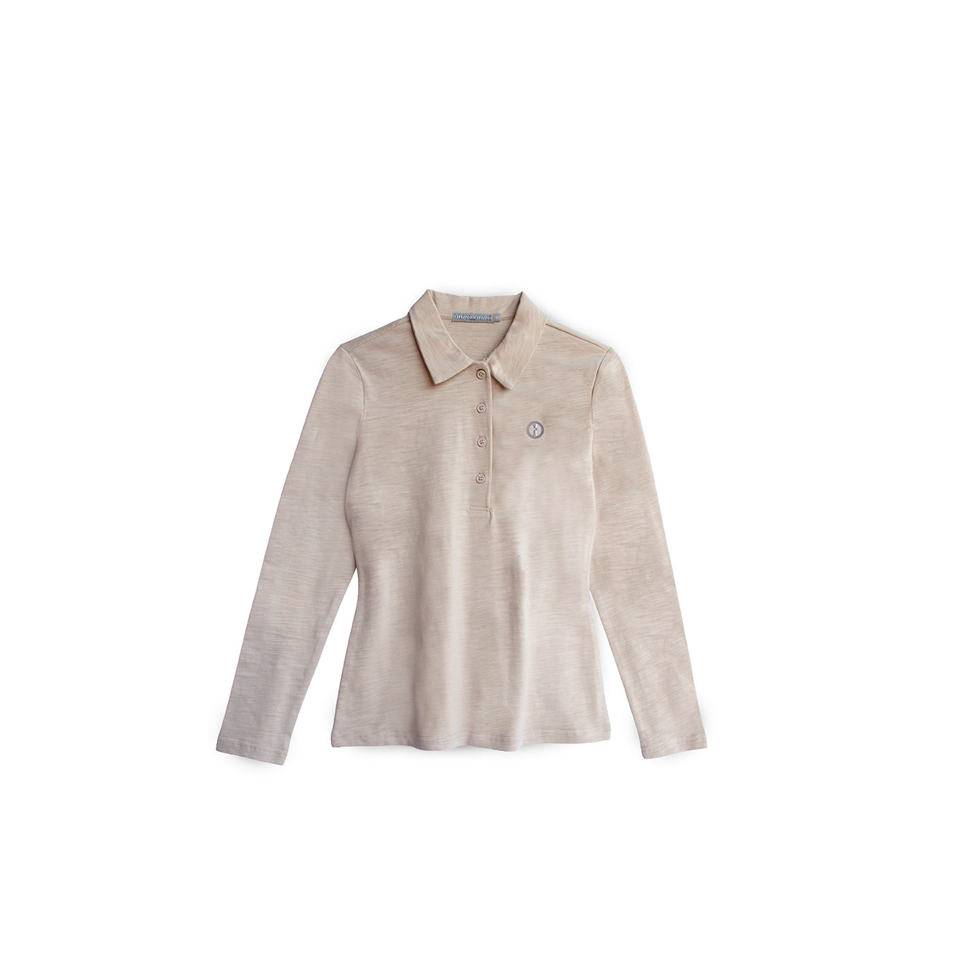 Polo de Algodón Manga Larga Arena