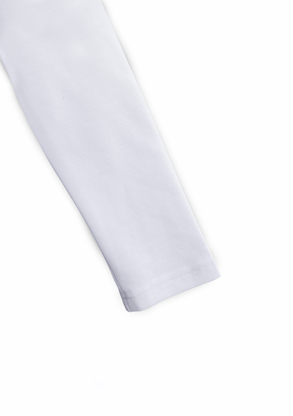Polo de Algodón Manga Larga Blanco Nieve