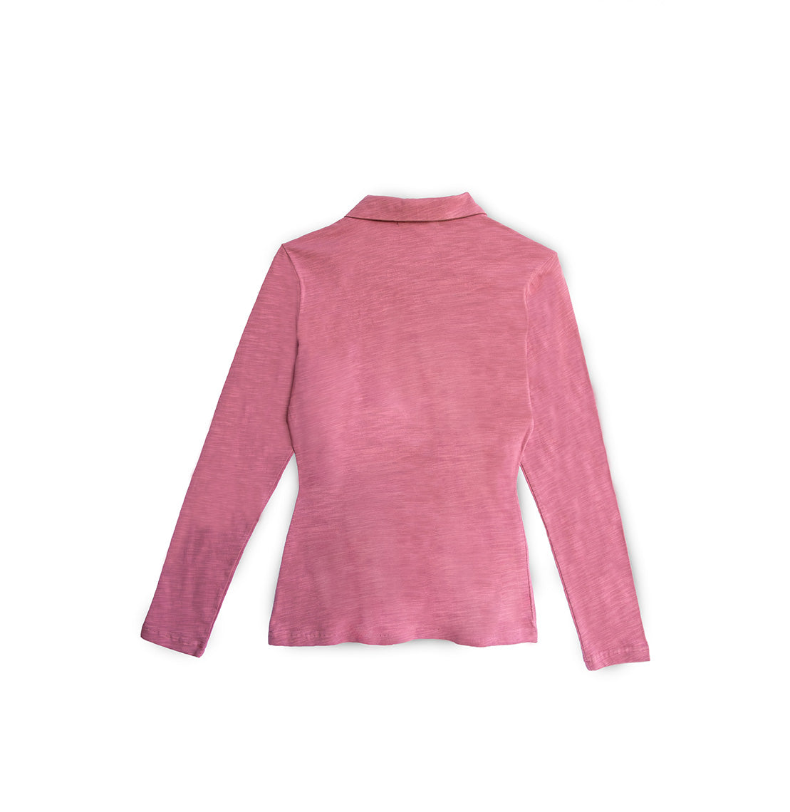 Polo de Algodón Manga Larga Rosa Envejecido