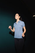 Polo de Piqué Manga Corta Azul Indigo
