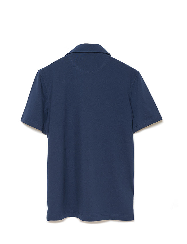 Polo de Piqué Manga Corta Azul Oceáno