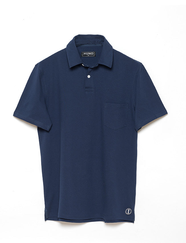 Polo de Piqué Manga Corta Azul Oceáno